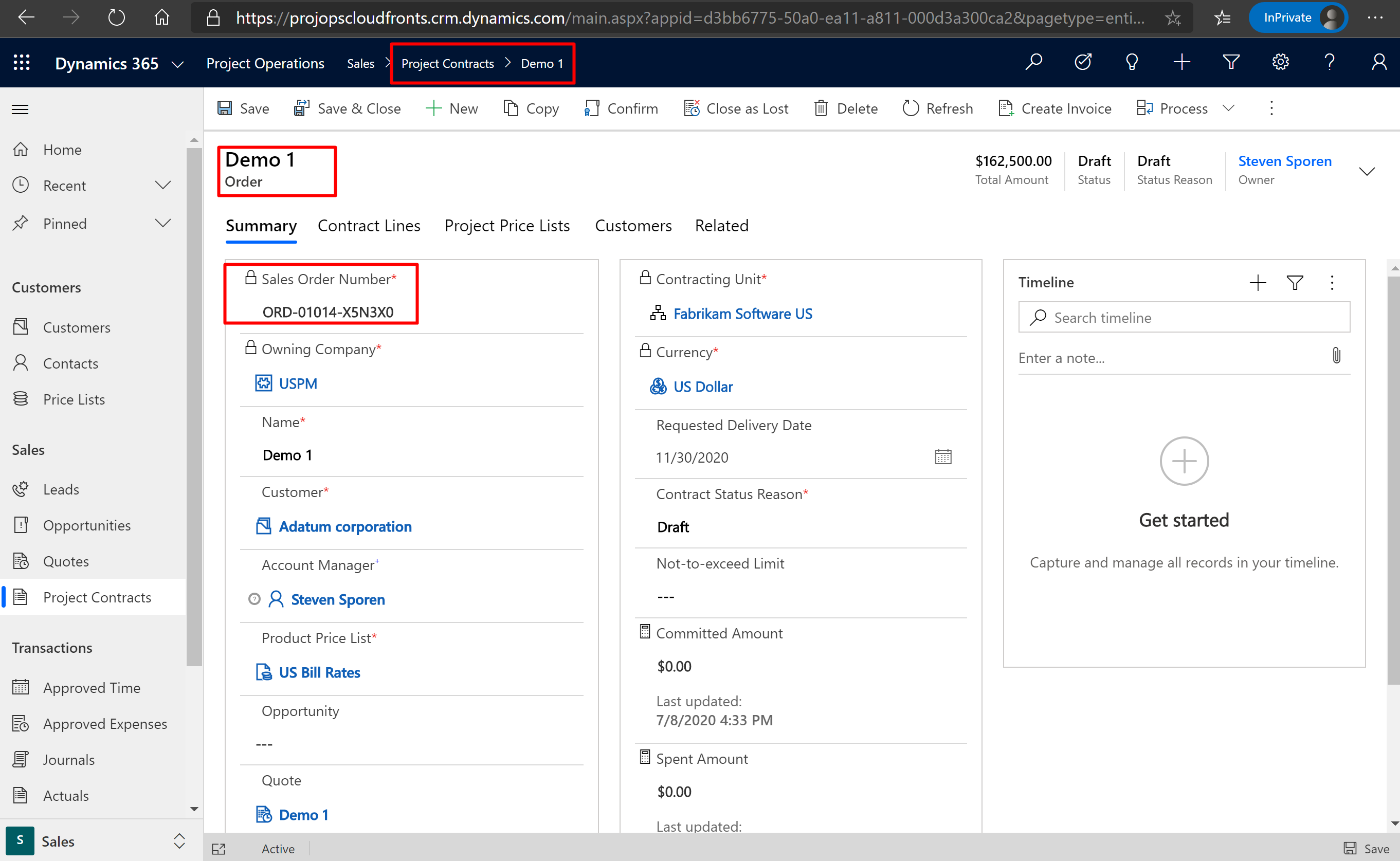 How do Contract, Milestones and Projects flow between D365 CE to F&O in ...